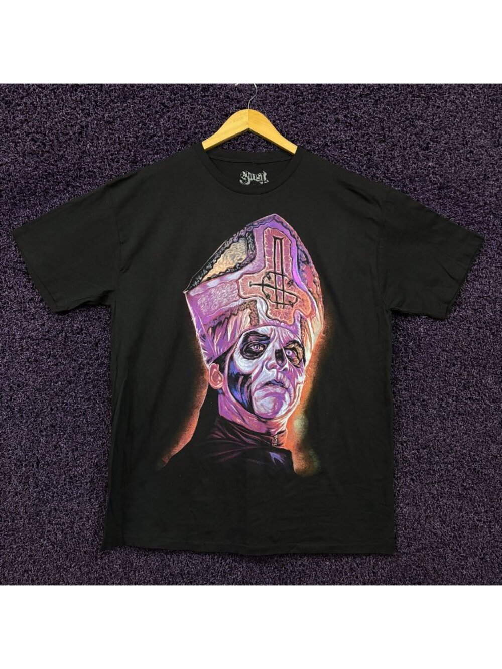 Ghost Papa Emeritus III Glowing portrait T-Shirt Size Extra Large